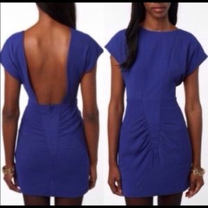 UO Silence + Noise backless royal blue mini dress
